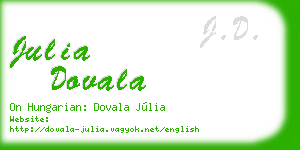 julia dovala business card
